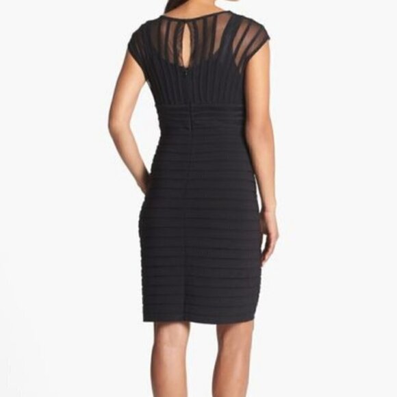 Adrianna Papell Womens Dress Shutter Pleat and Keyhole Back Size 4 - Picture 2 of 13